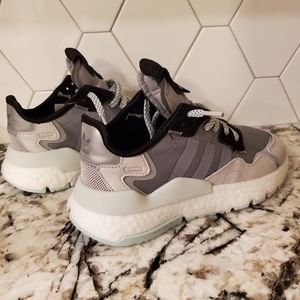 Seafoam Teal Grey and White Adidas Nite Joggers